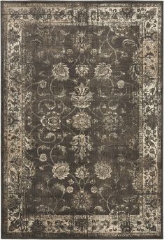 safavieh clearance vintage vtg117 330 soft anthracite rug Safavieh Rug, Furnishings Design, Rug Direct, Decoration Inspiration, Transitional Area Rugs, Soft Rug, Old World Charm, Vintage Area Rugs, Vintage Carpet