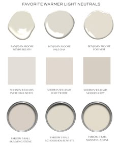 the different shades of white paint