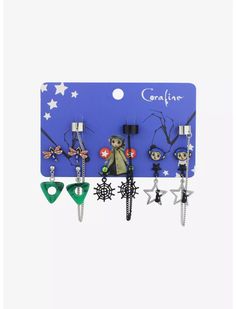 Coraline Icons Cuff Earring Set Coraline Icons, Coraline Art, Coraline Doll, Coraline Jones, Other World, Cuff Earring, Sketches Simple, Funky Jewelry, Birthday Wishlist