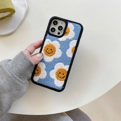 Plushy Flower iPhone Case CaseDropp Embroidered Daisies, Happy Daisy, Cases For Iphone 13, Flower Soft, Needle Punch, Embroidery Ideas, Cute Phone Cases