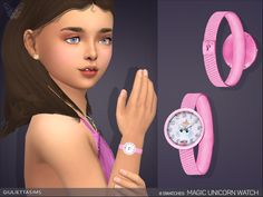 feyona's Magic Unicorn Watch For Kids Alpha Sims, Chokers For Kids, Alpha Cc, Sims 4 Blog, Festival Bracelets, Sims 4 Studio, Sims 4 Expansions