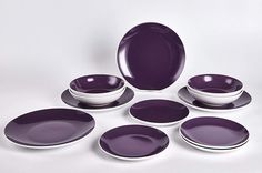 PRICES MAY VARY. 12pc Set Service for 4, Including 4 Piece of Following Each: Dinner Plate 10.5 inch, Salad Plate 7.5 inch, Soup Bowl 8 inch Coupe Shape with Shiny Purple Inside and White Outside, Make Your Table Colorful, Bright, Fresh, Excited , Enjoy the dish and life High Quality Stoneware Material: Our Super White Stoneware Dinnerware Sets is Made from High Quality White Clay, Fired in the Kiln at Degree of 1300C for 20 Hours Durable and Easy to Handle: Microwave & Dishwasher Safe, Freezer Plastic Dinnerware Sets, Soup Pasta, Purple Home Decor, Melamine Dinnerware Sets, Holiday Dinnerware, Stoneware Dinnerware Sets, Melamine Dinnerware, Purple Home, Pasta Bowl