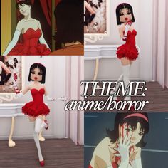 dress to impress perfect blue outfit idea anime or horror theme   #dresstoimpress Perfect Blue Outfit, Perfect Blue Red Dress, Dress To Impress Telenovela Theme, Telenovela Outfits Dress To Impress, Telenovela Dress To Impress, Set Dressing, Dti Hacks, Dress Sets, Perfect Blue