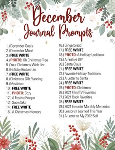 the december journal is filled with christmas activities and printables to help you plan your holiday