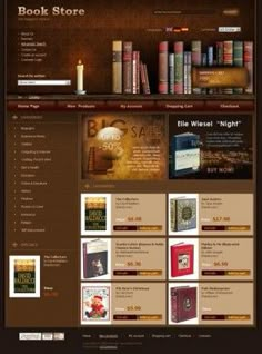 the book store website homepage