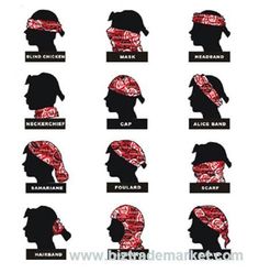 Bandana On Head, How To Wear Bandana, How To Tie Bandana, Bandana Outfit, Head Bandana, Trening Sztuk Walki, Bandanas Men, Bandana Styles, Margaret Howell