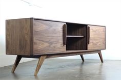 the sideboard is made out of wood