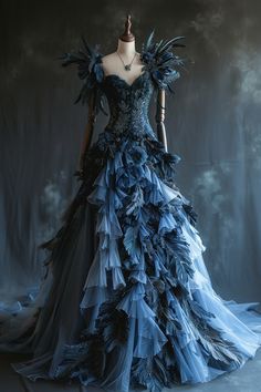 Witches Clothes, Elemental Outfits, Fantasy Attire, Themed Dresses, Ethereal Dresses, Jay Dress, Fairytale Gown, Fairy Cosplay, Elite Fashion