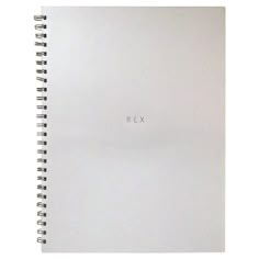 a white spiral notebook with the word i love you written on it