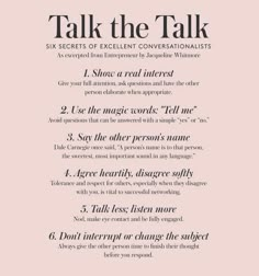 Talk the talk : FemaleLevelUpStrategy Motivation Poster, Magic Words, The Talk, Life Advice, Self Improvement Tips, Emotional Health, Public Relations