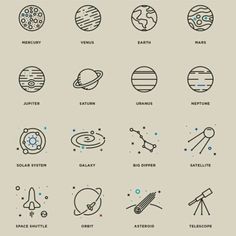 the solar system is shown in this hand - drawn style, and includes all its planets