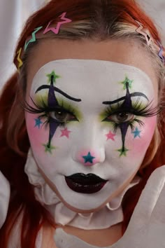 Barbie Clown Makeup, Drag Clown Makeup, Pink Clown Makeup, Clown Drag, Clown Core Makeup, Hot Clown, Pierrot Costume, Creepy Clown Makeup, Cute Clown Makeup