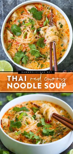 THAI RED CURRY NOODLE SOUP Soup Spicy, Mapo Tofu, Bread Easy, Vegetarian Cake