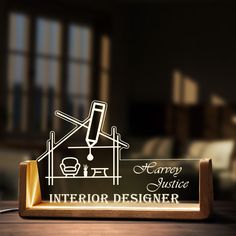 the interior designer award is displayed on a table