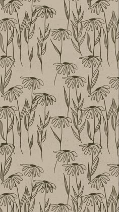 an image of a flower pattern on a wallpaper background in brown and beige colors