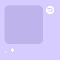 an image of a purple square with white stars on the left side and a speech bubble in the middle