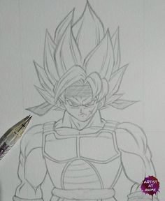 a drawing of gohan from dragon ball super broly is shown in this image