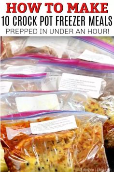 how to make crock pot freeze meals prepped in under an hour