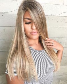 I want hair like this! Platinový Blond, Tmavý Blond, Dark Blonde Hair Color, Side Swept Hairstyles, Dark Blonde Hair