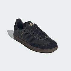 adidas Samba OG Shoes - Black | Free Shipping with adiClub | adidas US Sambas Adidas Women Outfit, Adidas Samba Black, All Black Adidas, Samba Og Shoes, Black Sneakers Women, Adidas Samba Outfit, Staple Shoes, Through The Decades, All Black Shoes