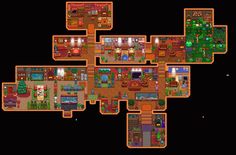 #stardew #stardewvalley #stardewvalleyfarminspo Stardew Valley House Design, Farmhouse Layouts, Stardew House, Stardew Valley Farm, Farmhouse Layout, Stardew Valley Layout, Stardew Valley Farms, Island House, Stardew Valley