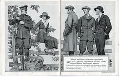 Officers suit, raincoat and sports suits, 1917 1920 Party, Irish Independence, 1920's Fashion, Era Fashion, Classic Portraits, Classic Menswear, Military Design, Vintage Sportswear