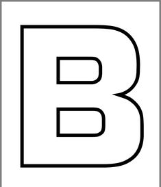 the letter b is shown in black and white, with an uppercaseed font