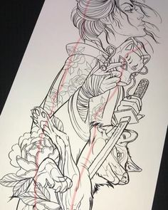 Tattoos Half Sleeve, Japan Sketch, Geisha Tattoos, Geisha Tattoo Design, Backpiece Tattoo, Samurai Tattoo Design, Geisha Tattoo, Irezumi Tattoos, Japanese Tattoos