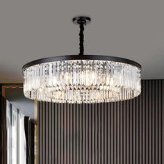 Modern Faceted Crystal 4-Headed Tiered Circle Chandelier - Black Chandelier Black Bedroom, Antique Table With Modern Chandelier Black And Silver, Hanging Chandelier Black And, Modern Black Chandelier Bedroom, Black Scandi Chandelier, Phoebe Round Led Crystal Chandelier, Black Bathroom Chandelier Uk, Modern Crystal Chandelier Dining Rooms Round, Black Chandelier Entryway Crystal