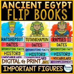 an ancient egypt flip book for kids