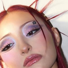 Rose Quartz Makeup Look, Glamxbrit Makeup, Flower Knows Makeup Look, Pop Makeup Looks, K Pop Makeup Looks, Flower Makeup Looks, Flower Eye Makeup, K Pop Makeup