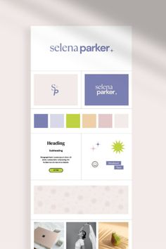 the website design for selena parker