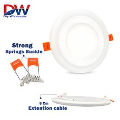 the diagram shows how to install an extension cable for led downlights and ceiling lights