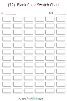 the printable blank color swat chart