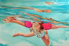 Saatchi Art is pleased to offer the painting, "Bonheur," by Maude Ovize, available for purchase at $2,210 USD. Original Painting: Acrylic, Oil on Canvas. Size is 31.9 H x 45.7 W x 0.8 in. Swimming Pool Art, Pool Art, Underwater Art, Realism Painting, Graffiti Painting, Water Art, Buy Original Art, Beach Painting, Water Painting