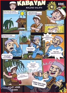 the comic strip is about kabayan making kalapa look like an old man