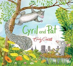 the book cover for cryl and pat, with an image of two animals hanging from a tree