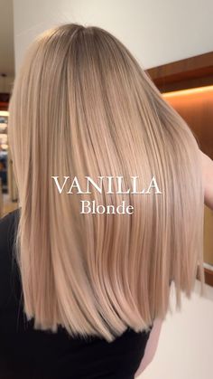 DW CREATIVE GROUP | Vanilla Blonde 👼🏻✌🏻 A delicate milky hue enriched with a hint of vanilla ~🤍~🤍~ #livedinblonde #vanillablonde #blonding #haircolorideas #hai… | Instagram Fall Hair Biolage, Blond Hair Ideas Color, Icy Beige Blonde Hair, Blonde Warm Highlights, Blonde Medium Hairstyles, Effortless Blonde Hair, Blond Hair Shoulder Length, Blonde Hair One Color, Blonde Vanilla Hair