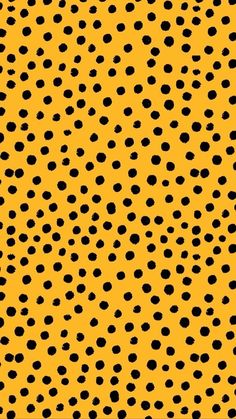 a yellow and black polka dot pattern