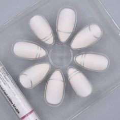 Stiletto White Matte False Fake Nails Falsies / 24 Nails https://www.sweetworldofnails.com Top Nail, Adhesive Glue, Cute Nail Designs, My Nails, Nail Accessories, Nail Tools