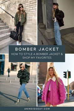 Are you looking to add some style and flair to your wardrobe in 2022 or 2023? A bomber jacket is the perfect accessory to dress up any outfit and give you a unique, fashion-forward look. With the right styling tips, you can make any bomber jacket look amazing! In this guide, we'll tell you all the tricks you need to know to style a bomber jacket and provide some outfit ideas to inspire your own look. Read on to find out how to style your bomber jacket in the best way possible! How To Style A Black Bomberjack, How To Wear Bombers, Silk Bomberjack Outfit, How To Style Bomberjack, Bomberjacket Streetstyle 2023, How To Style A Bomberjack, Bomberjacket Streetstyle Outfit Women, Satin Bomberjack Outfit, Bomer Outfits Women