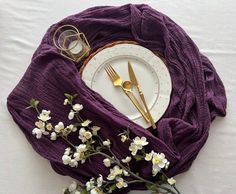 Plum Purple wedding table runner Dark purple wedding gauze table centerpiece cheesecloth runner rustic table runner wedding decor bridal shower Holiday Celebration  ⭐️ Your holiday table will have a great rustic look with a hand dyed gauze table runner. Watercolor centerpiece makes your table setting unique and stylish. With it every event (be it wedding, party, shower, Easter, Christmas, birthday or anything else you want to celebrate) will be brighter and more colorful. 😉 ⭐️An easy way to dec Dark Purple Wedding Ideas, Cheesecloth Runner Wedding, Purple Wedding Table Decor, Wedding Boho Decor, Purple Table Runner, Rustic Purple Wedding, Cheesecloth Runner, Plum Purple Wedding, Deep Purple Wedding