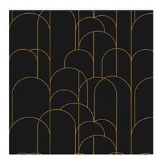 black and gold art deco wallpaper