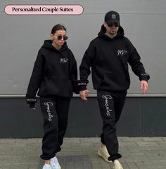 1. Introducing our Personalized Mr and Mrs Matching Sweatsuit, the perfect ensemble for couples. This set includes a comfortable and stylish bridal jumpsuit for the bride and a groom jogger set for the groom.  2. Designed as a thoughtful gift for the couple, these sweatsuits are ideal for engagement celebrations, honeymoons, or simply lounging together.  3. Crafted with high-quality materials, these sweatsuits offer both comfort and durability. The personalized touch adds a special touch, making Matching Tracksuit Couple Wedding, Matching Bride And Groom Sweatsuits, Bride And Groom Matching Outfits, Bride And Groom Sweat Suits, Matching Tracksuit Couple, Wedding Sweatsuit, Matching Sweatsuit, Matching Tracksuit, Bridal Suits