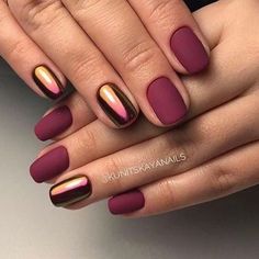 Maroon Nail Designs, Light Colored Nails, Nails 2018, Maroon Nails, Colorful Nail, Light Nails, New Nail Designs, Maroon Dress