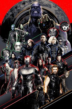 the avengers movie poster with many different characters