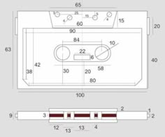 a drawing of a bathroom sink with measurements