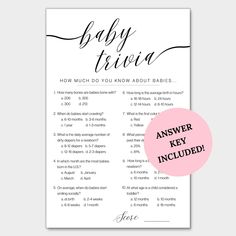 a baby shower game with the words, how much do you know about babies?