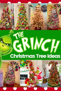 The Grinch Christmas Tree Ideas Grinch Christmas Tree Ideas, Grinch Christmas Tree Ideas Themed, Unique Christmas Trees Themes, Grinch Trees, Whoville Christmas, The Grinch Christmas, Grinch Christmas Tree