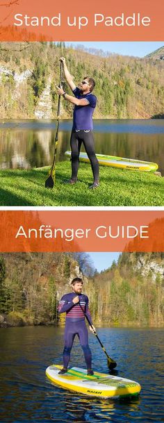 two people in wetsuits stand up paddle boarding